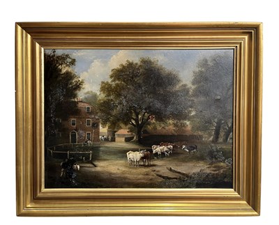 Lot 810 - An English school oil on canvas of a country...