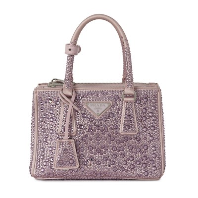 Lot 486 - Prada, a micro crystal Galleria handbag.