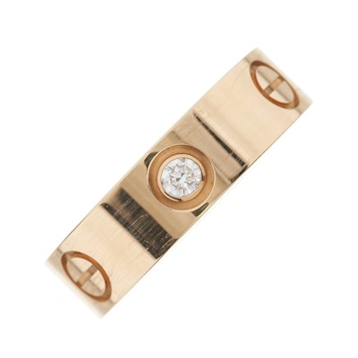 Lot 66 - Cartier, an 18ct rose gold diamond Love ring