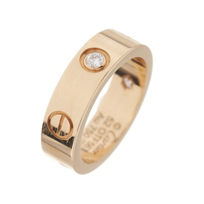 Lot 66 - Cartier, an 18ct rose gold diamond Love ring
