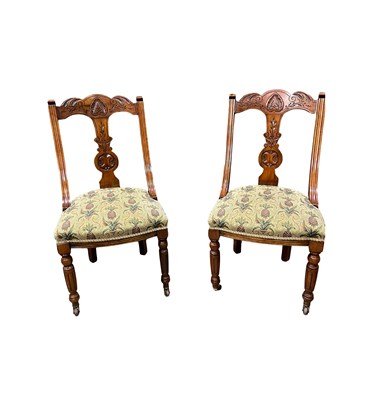 Lot 913 - A pair of walnut, late Victorian, Empire style...