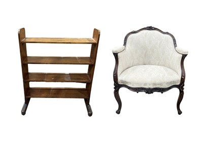 Lot 925 - A 19th century mahogany open backed book case...