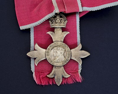 Lot 137 - A George VI silver OBE to Miriam Lightowler,...