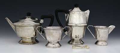 Lot 330 - A George VI silver tea service, by A L...