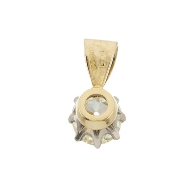 Lot 45 - An 18ct gold old-cut diamond single-stone pendant