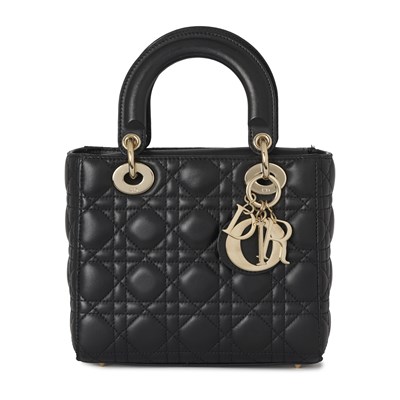 Lot 318 - Christian Dior, a small Cannage Lady Dior handbag.
