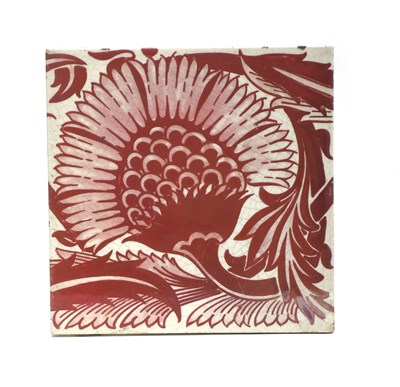 Lot 112 - A William De Morgan BBB tile, probably...
