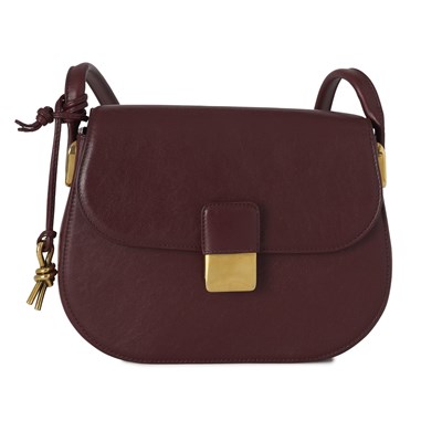 Lot 254 - Bottega Veneta, a burgundy leather Desiree handbag.