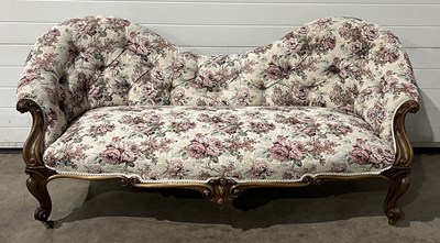 Lot 879 - A Victorian, mahogany framed double ended,...