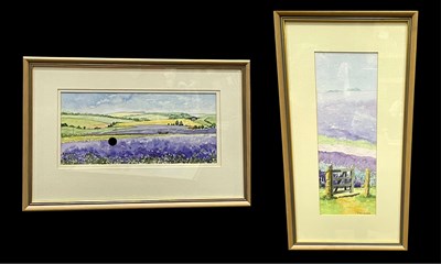 Lot 860 - Heather M. Woodward, 'Lavender Landscape',...
