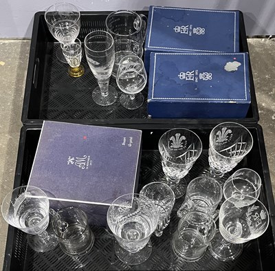 Lot 75 - A collection of Stuart commemorative glasses,...