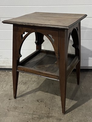 Lot 960 - A walnut Arts and Crafts side table with...