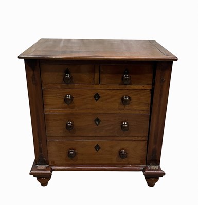 Lot 923 - A small 19th century mahogany chest of drawers...