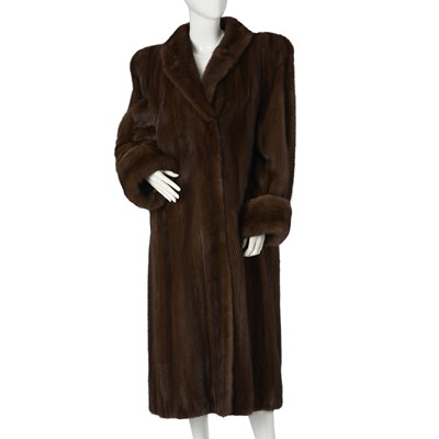 Lot 536 - A full-length demi buff mink coat.