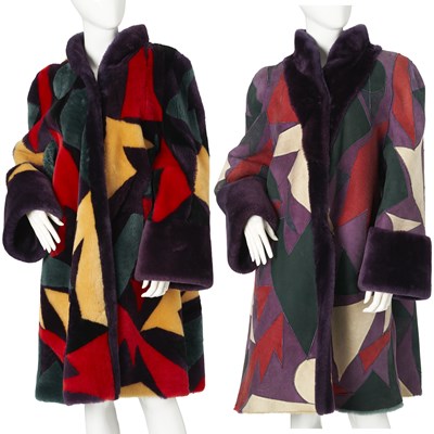 Lot 512 - A reversible shearling coat.