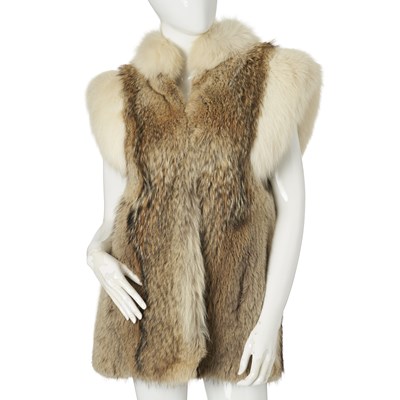 Lot 543 - A wolf and fox fur gilet.