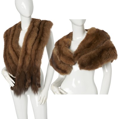 Lot 547 - Two sable stoles.