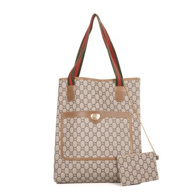 Lot 349 - Gucci, a GG Plus supreme tote with matching...