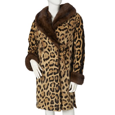 Lot 528 - L.Marks, a jaguar and mink fur coat.