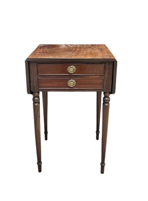 Lot 889 - A 19th century mahogany work table, two...