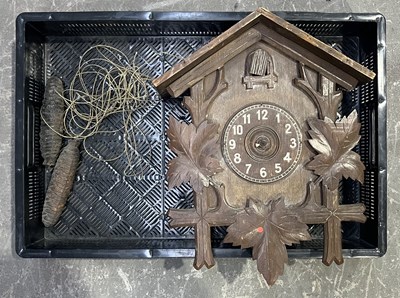 Lot 968 - An carved wooden cuckoo, probably continental,...