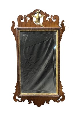 Lot 905 - A small George 3rd wall mirror, the carved...