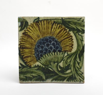 Lot 113 - A William De Morgan Chelsea Period BBB tile,...