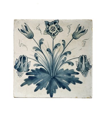 Lot 97 - A Morris Marshall Faulkner & Co Columbine tile...