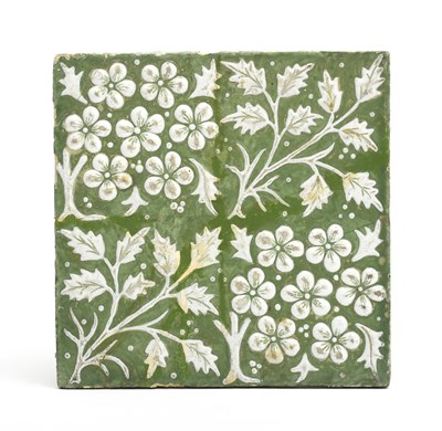 Lot 107 - A Morris & Company Hawthorn tile designed by...