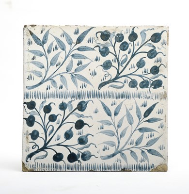 Lot 77 - A Morris Marshall Faulkner & Co Bough tile...
