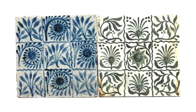 Lot 79 - A Morris & Co Nine Square Bough tile the...