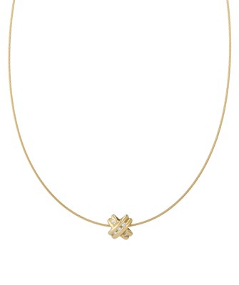 Lot 117 - An 18ct gold diamond pendant necklace