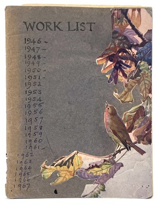 Lot 267 - Cicely Mary Barker, hand written Work List,...