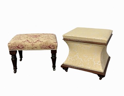 Lot 981 - A 19th century mahogany framed ottoman,...