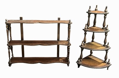 Lot 942 - A late 19th century mahogany wall mounted set...