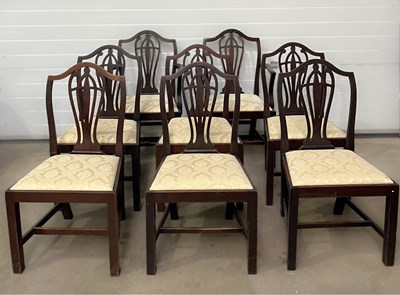 Lot 982 - A set of eight Georgian Hepplewhite dining...