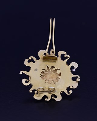 Lot 34 - A Scandinavian silver and gilt metal target...