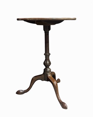 Lot 922 - A George III mahogany tripod table, circular...
