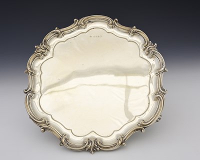 Lot 349 - A George VI circular silver salver, by...