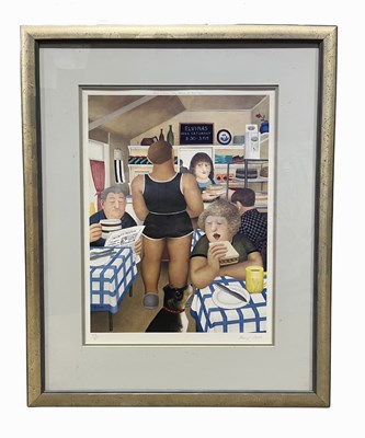 Lot 821 - Beryl Cook (British, 1926-2008), Elvira's Cafe,...