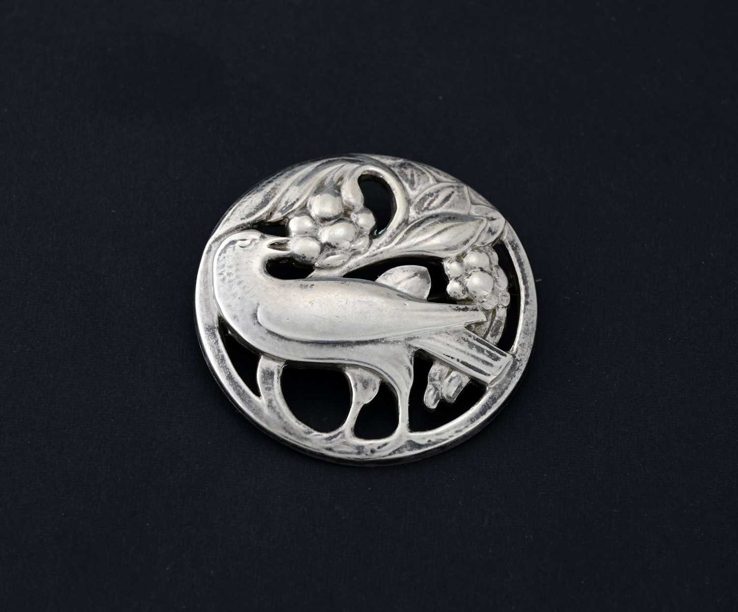 Lot 35 - Georg Jensen, a silver bird brooch