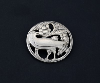 Lot 35 - Georg Jensen, a silver bird brooch