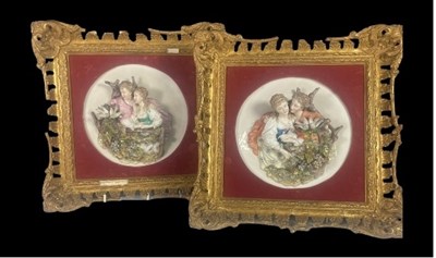 Lot 280 - A pair of 19th century German porcelain,...