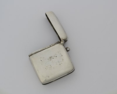 Lot 42 - A George V silver and enamel vesta case, by...