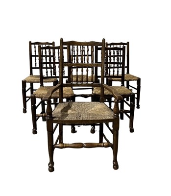 Lot 996 - A set of six, one carver and 5 side,...