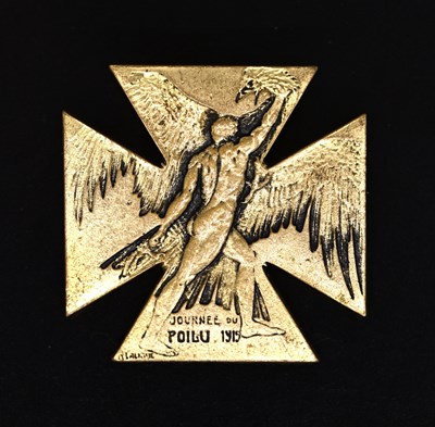 Lot 141 - Rene Lalique, Journee du Poilu, gilt metal...