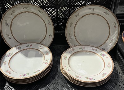 Lot 126 - A set of Spode New Stone dinner plates and two...