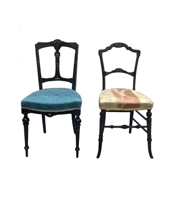 Lot 886 - A late 19th early 20th century ebonised...