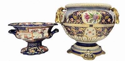 Lot 247 - A 19th century ceramic jardinière or tureen of...