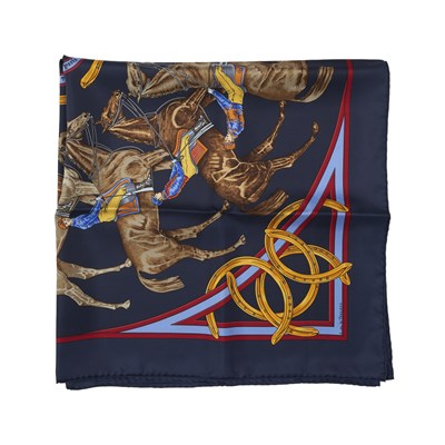 Lot 403 - Hermes, a La Ronde des Jockeys silk scarf.